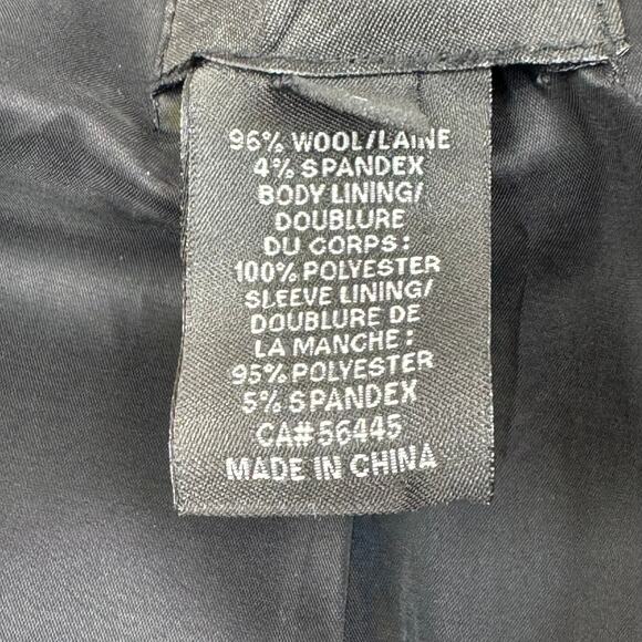 J Crew Tollegno 1900 Wool Blazer Jacket Black Stretch Single Breasted Womens 2 - Picture 10 of 15